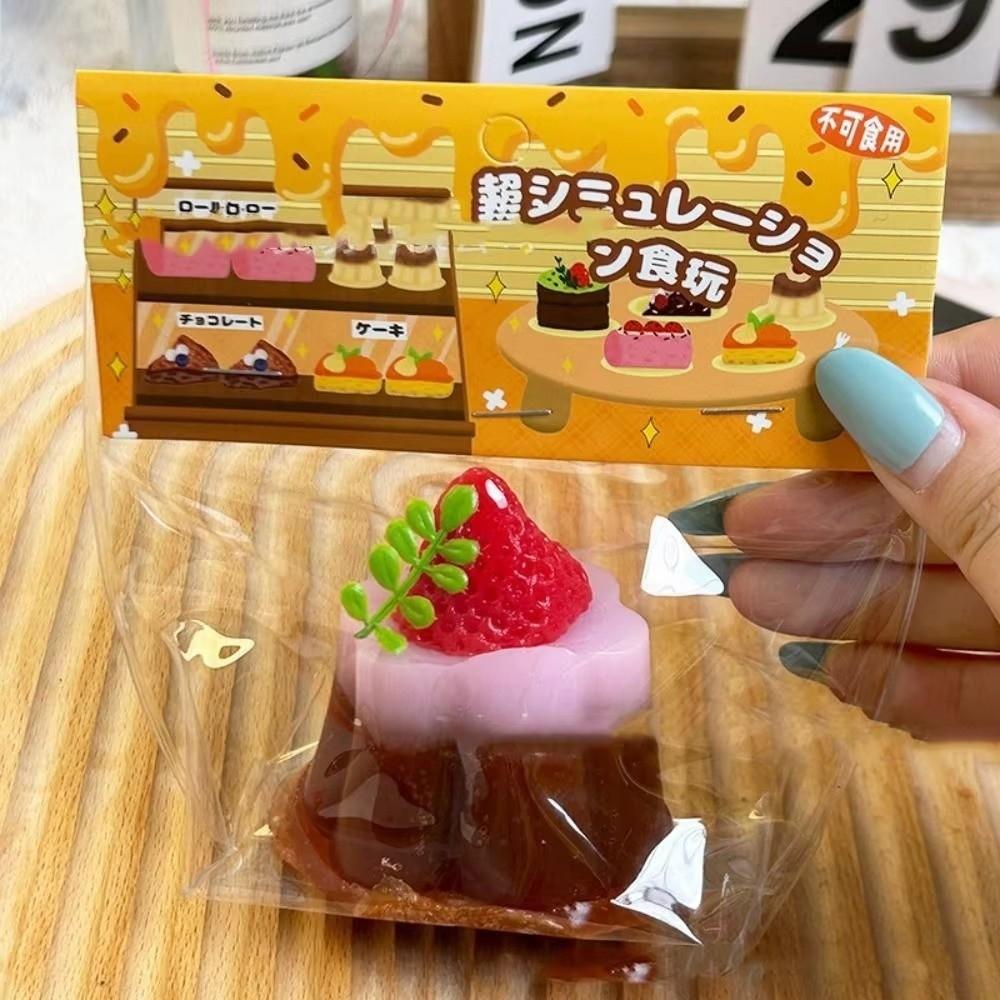 Simulation Slow Rising Squeeze Toy Mini Cute Cake Decompression Toy for Kid Gifts