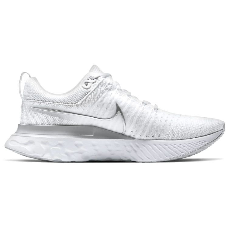 Nike React Infinity Run Flyknit 2 Женские кроссовки White Metallic Silver Pure-Platinum CT2423-102