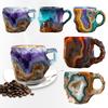 Mineral Crystal Coffee Mug Water Cup Novelty Drink Mugs Colorful Translucent Tea