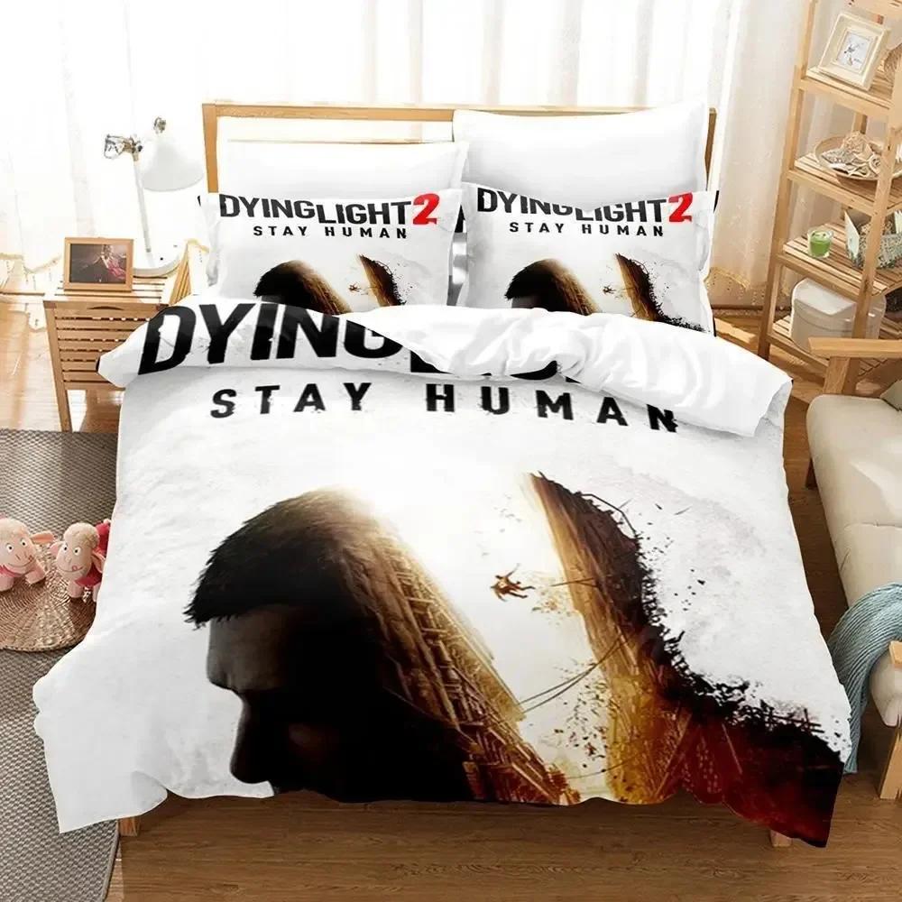 3D Игровой Комплект Постельного Белья Dying Light 2 Stay Human Печатный Комплект С Наволочкой Пододеяльник Односпальный Двуспальный Queen Super King