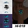 Little Sexy Cute Tattoo for Women Glowing Dark Taty Waterproof Fake Tatoo Luminous Tattoo Stickers Body Art Cartoon Tattoo