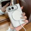 Luxury Transparent Electroplated Magnetic Phone Case for IPhone Ultra 18 Fold Shockproof for Magsafe Hinge Protective Slim Cover