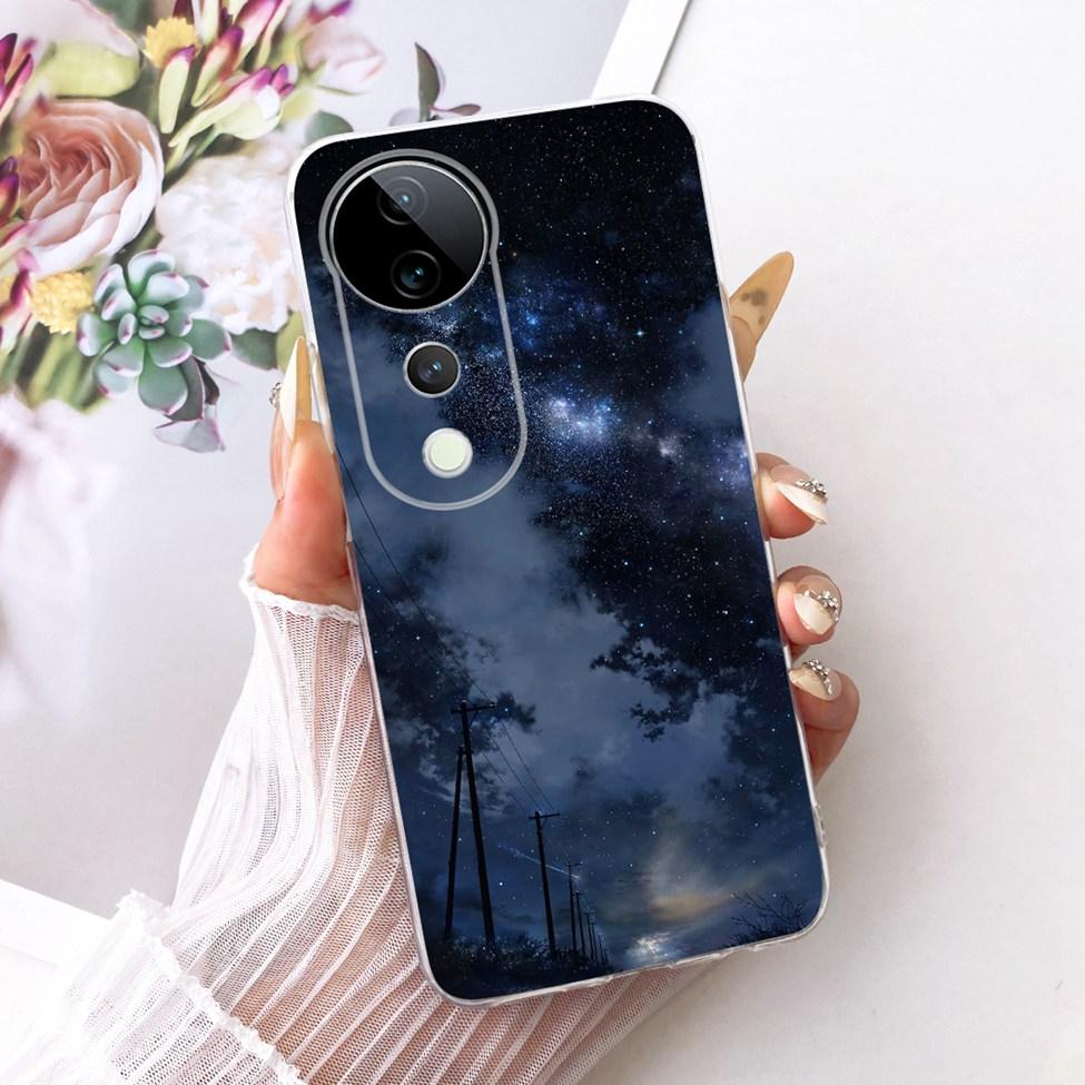 Чехол Для Vivo S19 Pro Прозрачный Чехол Эстетичный Роскошный Милый Модный Цветок Смешной Расписной Funda Для Vivo S19Pro V2362A Обложка