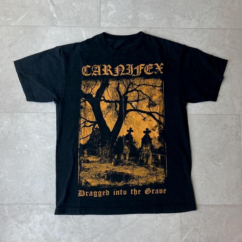 Vintage Carnifex Nuclear Blast Records Death Metal Rock Band Tour T-shirt Unisex WoUnisex 2000s Y2K Harajuku Tee Casual Streetwear