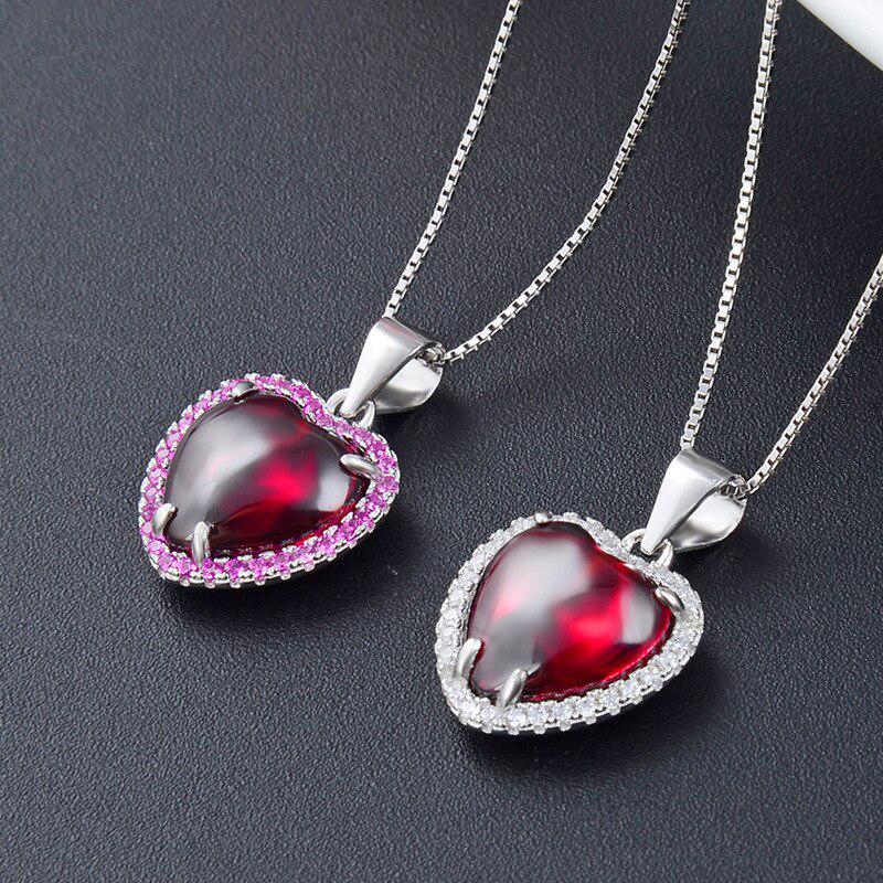 Танцизное модное серебряное женское ожерелье с подвеской из циркона в форме сердца для свадебной вечеринки