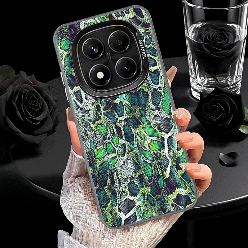 Модный чехол для телефона с рисунком под змеиную кожу, мягкий, для Xiaomi Redmi Note 13 14 15 Pro Plus 12S 12 11S 11 11T 10S 10, противоударный чехол Bac