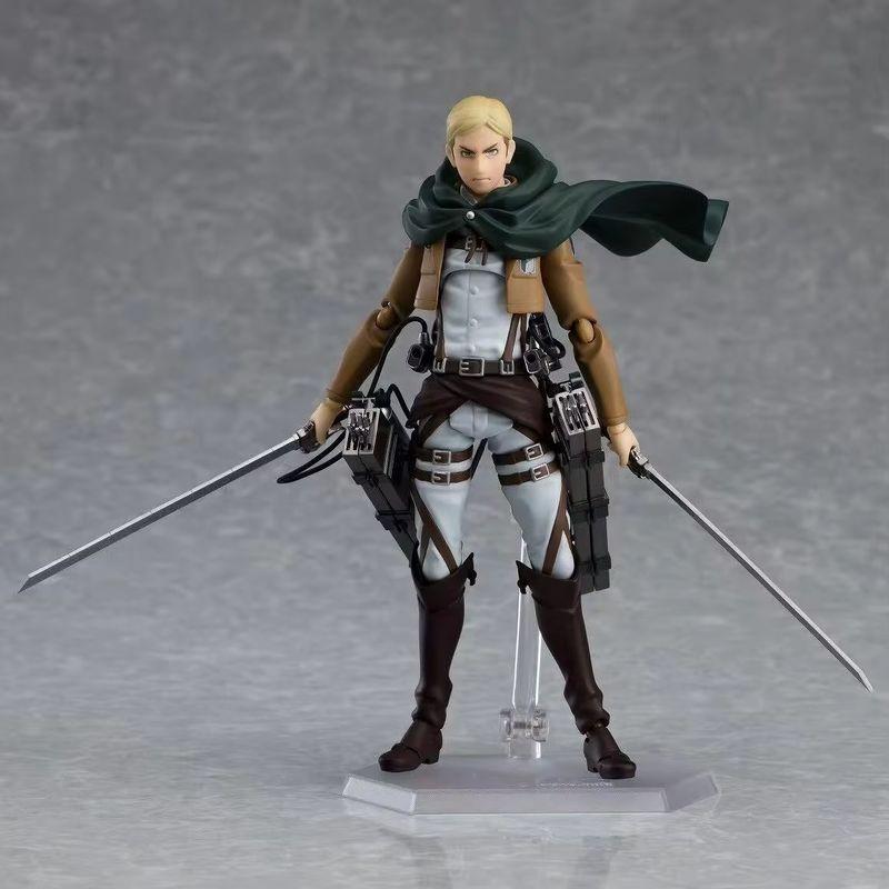 Figma 446 Атака Титанов Аниме Капитан Алвин Фигурки Модель Настольное Украшение Коллекционная Фигурка Мальчик Фанаты Подарок-Сюрприз