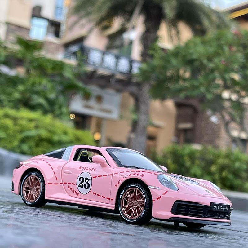 1/32 Porsche 911 Кабриолет TARGA 4S Сплавной Гоночный Автомобиль Модель Литая Металлическая Игрушка Модель Автомобиля Симуляция Звука Света Подарок