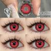 Eyeshare 1 Pair Red Cosplay Contact Lenses for Eyes Halloween Eye Makeup Lens Crazy Cosplay Party Accessories
