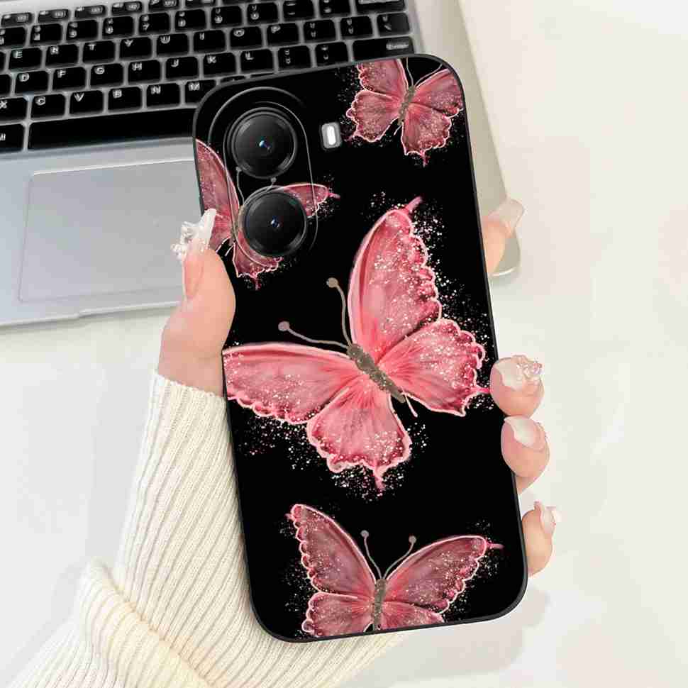 For Xiaomi Poco X7 Pro Case Cover Soft Silicone Popular Butterfly Phone Case For Poco X7 PocoX7 Pro 5G Fundas Coque Housing