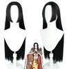 Высококачественный парик для косплея в стиле аниме Боа Хэнкок, длинные черные прямые термостойкие синтетические волосы