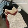 6099 Кружевной топ-камисоль в французском стиле с фиксированной чашкой для женщин - Уменьшает выступы в области бокового бюста