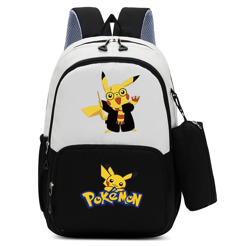 Pokemon Cartoon Printed Backpack Pencil Bag Elementary School Student Junior School Bag Backpack