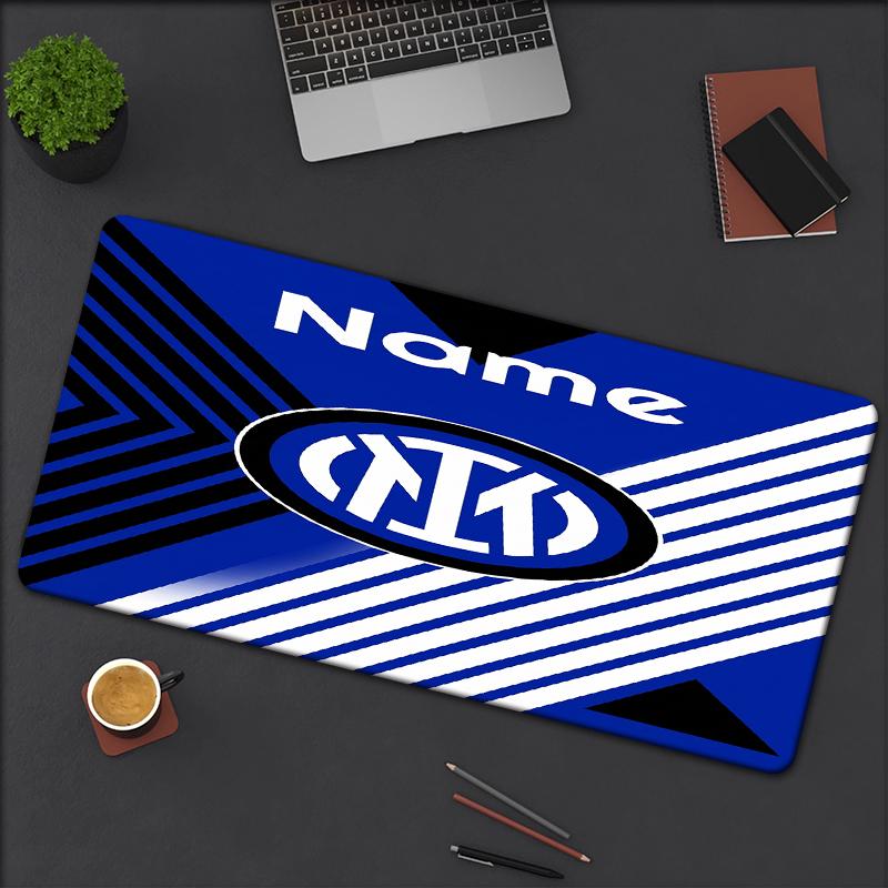 Custom Name Inter Milan Theme Mouse Pad Non Slip Rubber Base Multifunctional Office Home Decor Perfect For Workspace Personalization