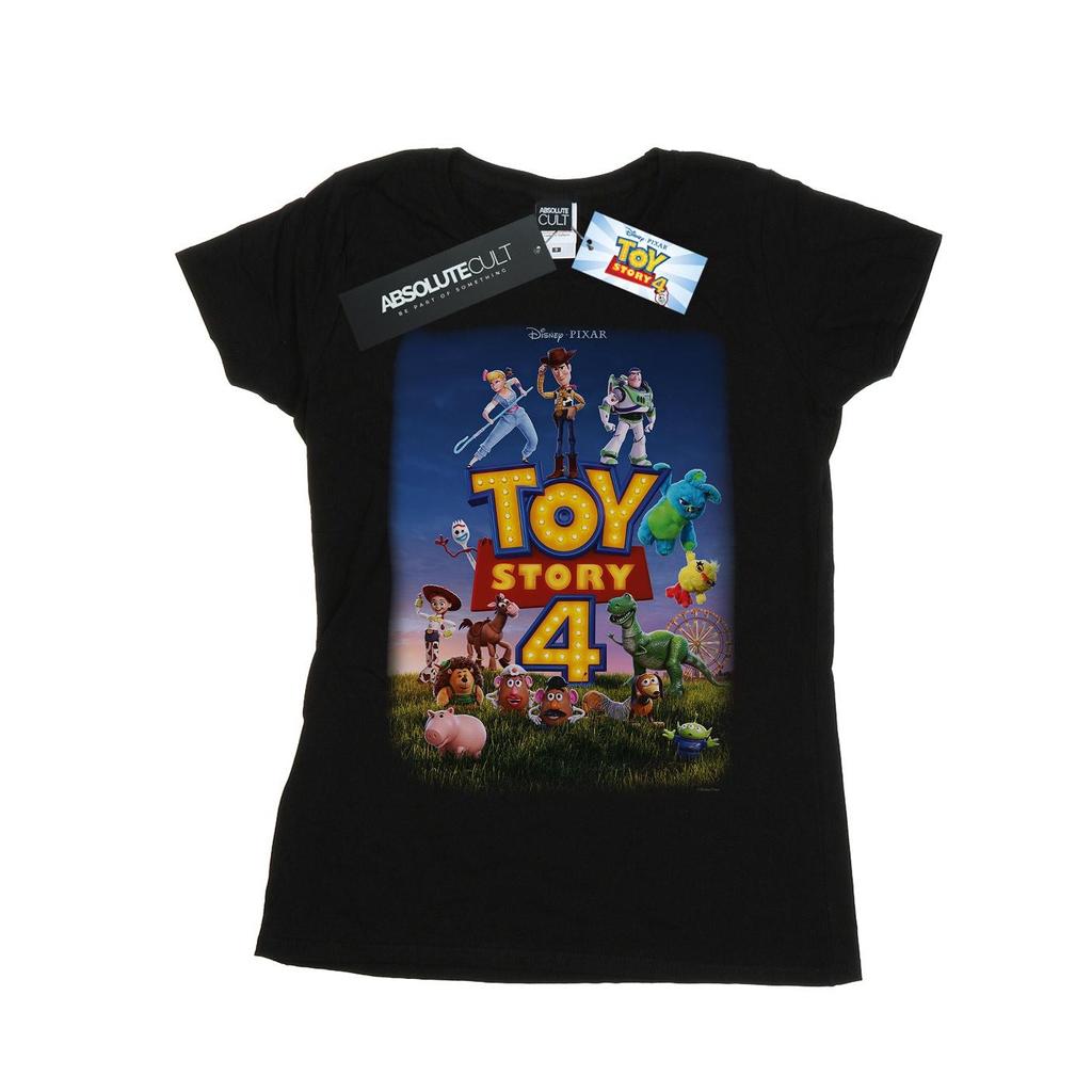 Disney Womens/Ladies Toy Story 4 Poster Art Cotton T-Shirt