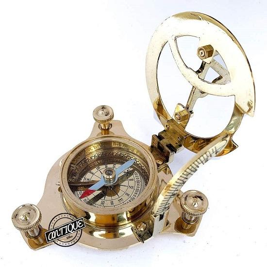 Vintage Sundial Compass Watch Hiking Camping Nautical Compass Jewelry For Men/Women