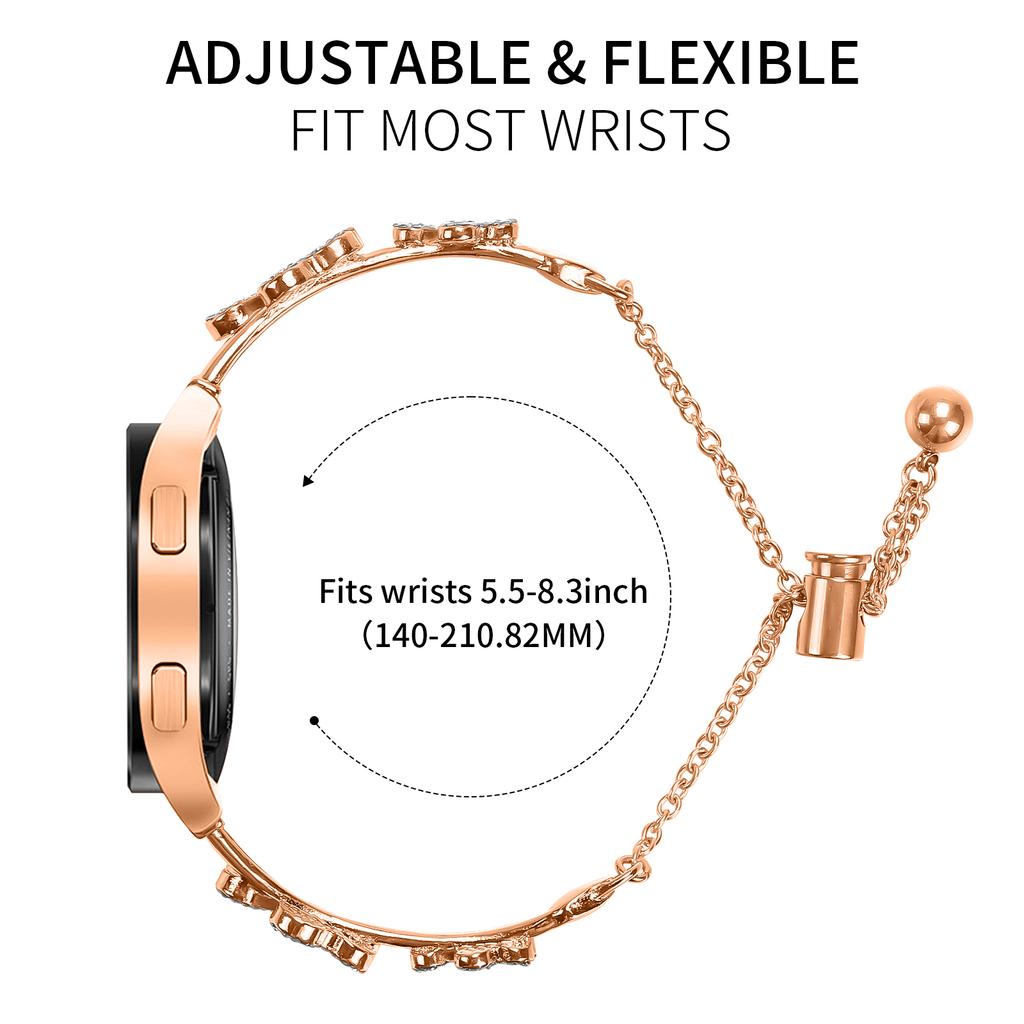 For Verizon Gizmo Watch 1 Metal Band Replacement Watch Strap Heart Clover Decor