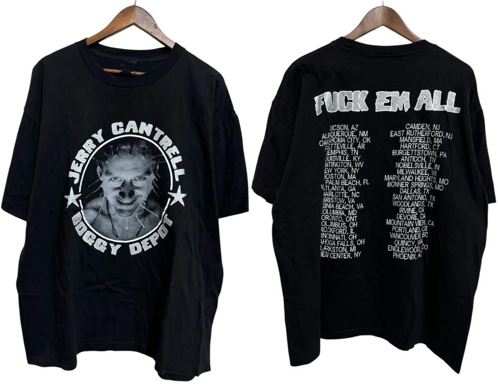 Черная унисекс футболка Jerry Cantrell Boggy Depot Tour с принтом на 2 сторонах S-5XL
