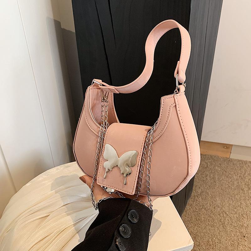 Универсальная сумка через плечо Niche Design, женская сумка на весну и лето, сумка подмышкой, нежная текстура, сумка на цепочке