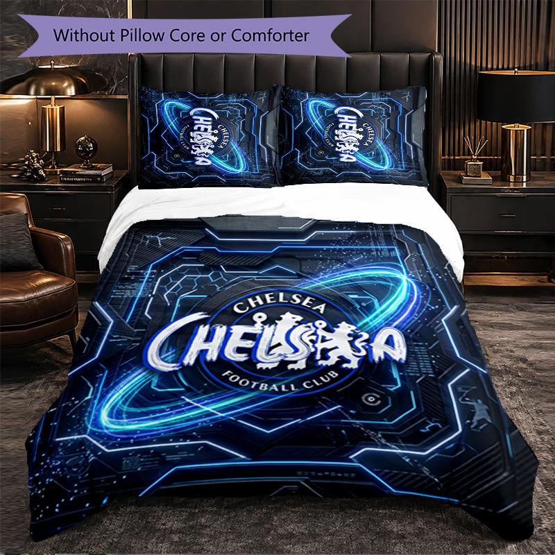 Набор постельного белья Chelsea FC, 3 предмета, мягкая микрофибра, пододеяльник с наволочками для спальни