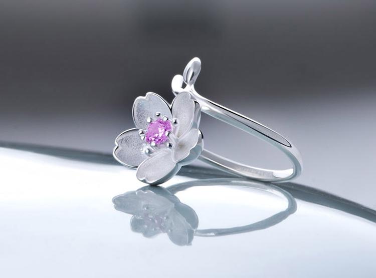 Factory Silver Flowers Rings Adjustable Wedding Ring Fashion Jewelry Girls Gift Open Rings