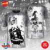 Тяжелый Металл Рок-группа Korn 3D Печать Футболка Мужская Женская Мода Хип-Хоп Короткий Рукав Футболка Детские Топы Футболки Футболка Группы НОВИНКА 2025