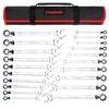 STARWORK TRUE Gear Ratchet Wrench Set with Storage Bag 20-Piece MECHANIC™ Dual-Purpose Non-Slip (SAE/Metric)
