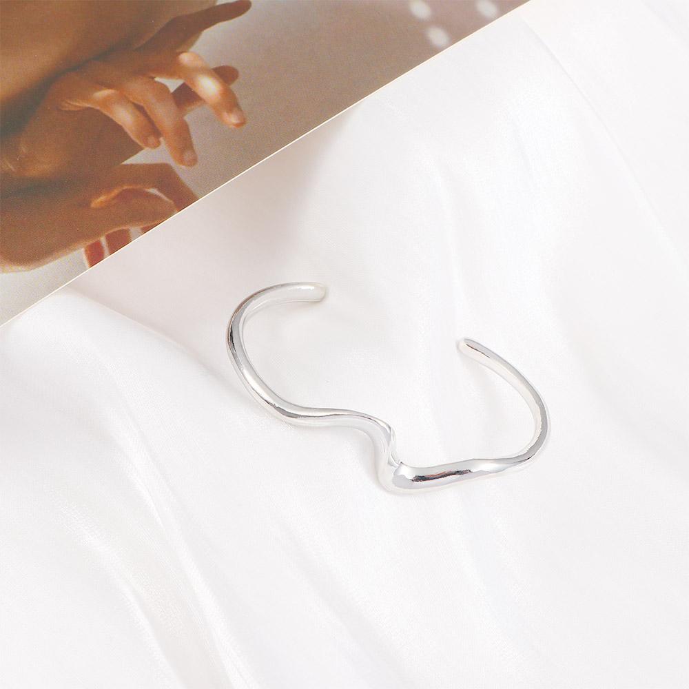 Trendy Fashion Adjustable Arc Bending Girls Opening Bangle Jewelry Simple Bracelet Women Gift