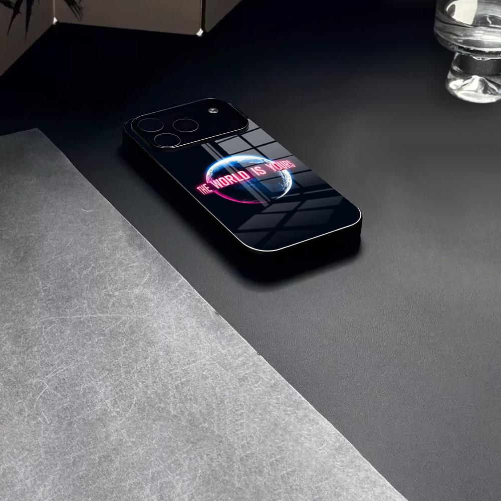 Чехол для телефона Scarface The World Is Yours Закаленное Стекло Для IPhone 17 15 16 14 12 13 11 Pro XS Max Plus Mini Чехол