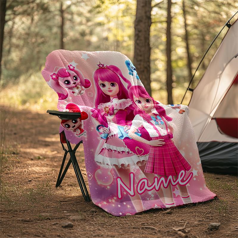 Personalized Custom Name Blanket - Catch! Teenieping Print Design,Blanket for Sofa,Bed,Travel,Camping - Soft and Warm, Great Gift