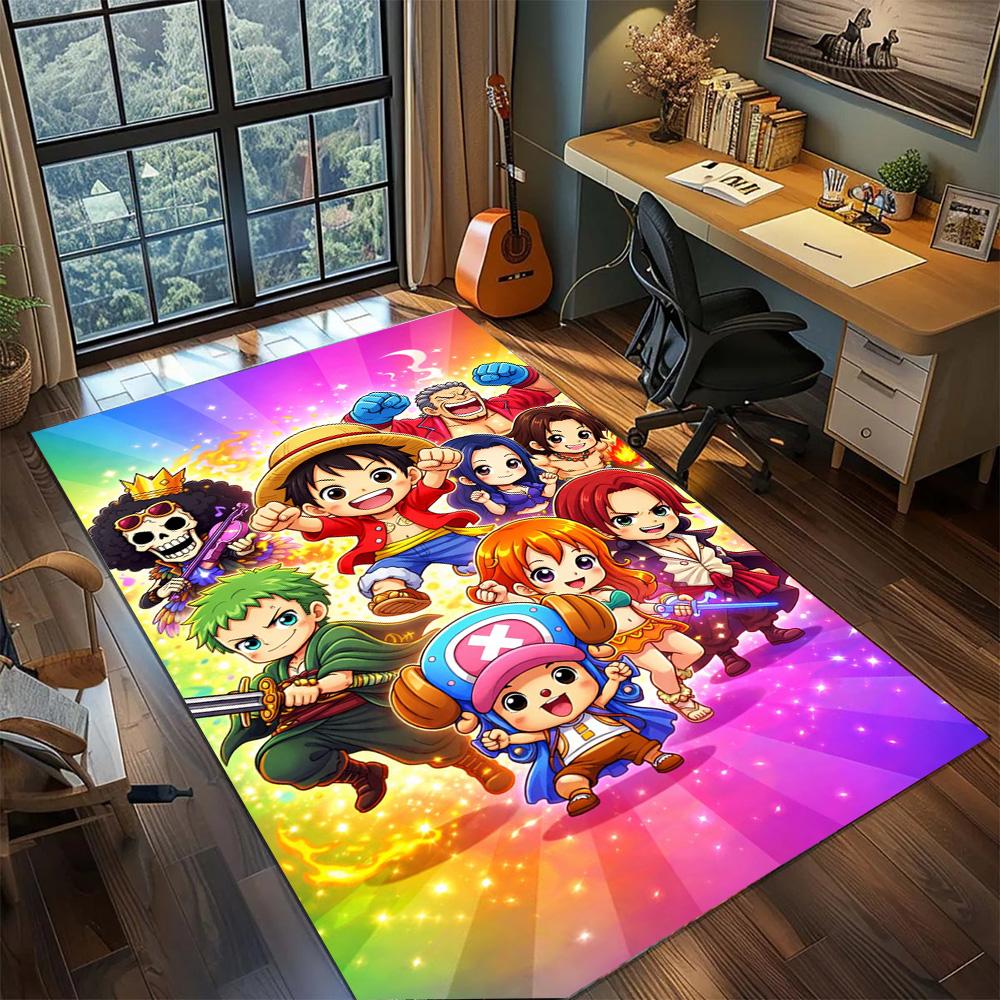 Luffy Non Slip Large Space Floor Mat, Washable Area Carpet Rug Bedroom Gamer Room Household.-TING
