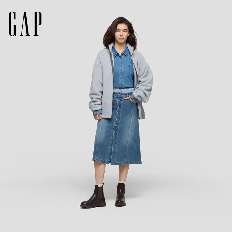 Gap Женская флисовая куртка на молнии с воротником-стойкой