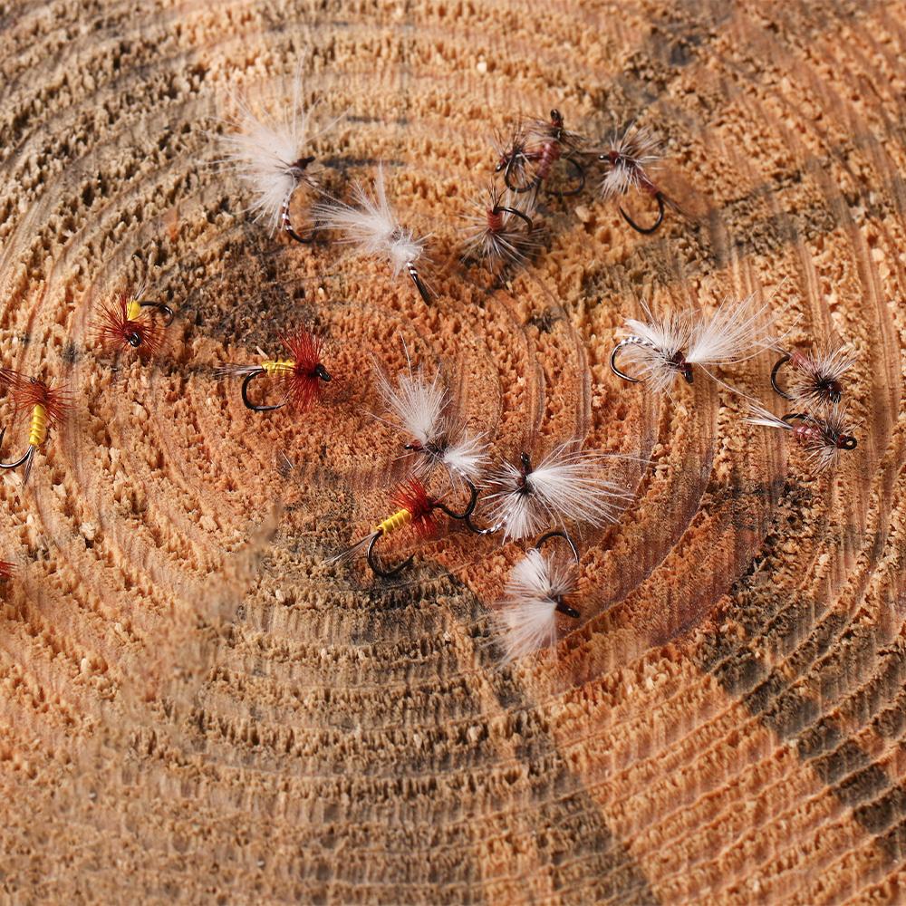 6шт#20 безбородая поденка комаров эмерджер и CDC парашют сухая мушка петух Hackle насекомое приманка для ловли форели хариуса окуня