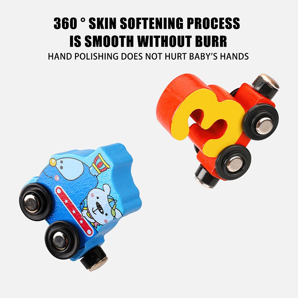 Деревянный поезд строительный блок игрушечный набор деревянный магнитный алфавит ABC поезд набор цифр раннее образование