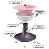 Creative Pet High Footed Bowl Adjustable Height Angle Non-Slip Cat Food Water Bowl Cartoon Cute Pet Water Feeder Container