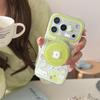 Милый Чехол Зеленое Яблоко Китти Щенок для iPhone 16/15/17 Pro Max для Женщин