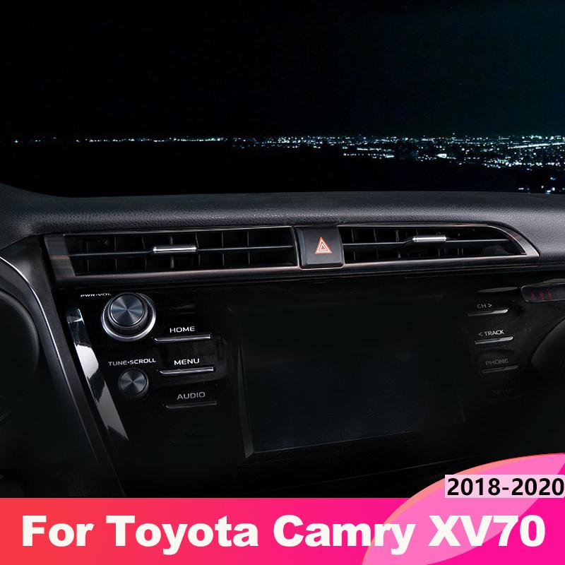 Для Toyota Camry 70 XV70 2018 гибридный автомобиль с центральным управлением, вентиляционное отверстие для кондиционирования воздуха, накладка, аксессуары для интерьера