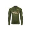 Mock Neck Pullover Letter Print Long Sleeve Soccer Shirt Men Tops Green FD7070-327