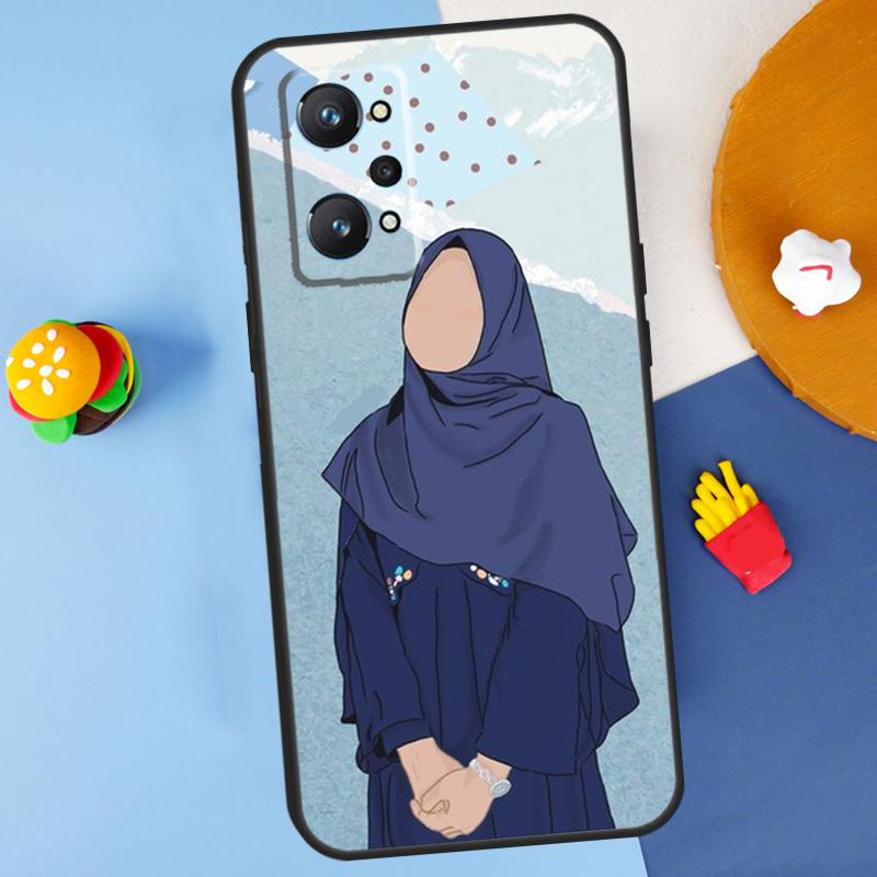 Мусульманский Исламский Арабский Хиджаб Девушка Для Realme C55 C67 C61 C75 C53 C51 C21Y C25S GT 6 6T 5 GT7 Pro 10 11 12 13 14 Pro Plus Чехол