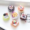 DIY Purple Sweet Potato Rice Ball Resin Toy Cake with Cream Glue Accessories