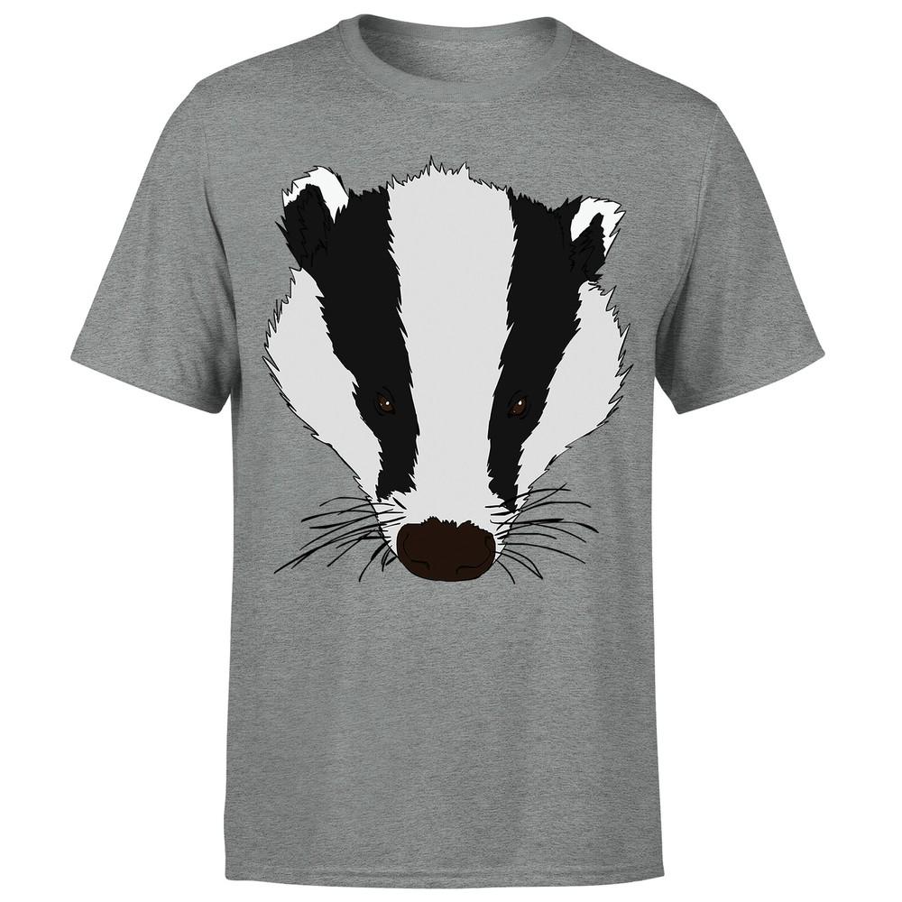 Badger Animal Face Ani Mates Unisexs Funny Novelty TShirt OrP1A2