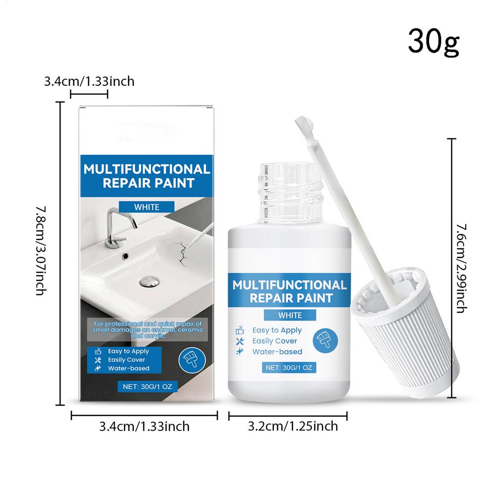 Tile Paint Waterproof Quick Dry Scratch Filler Coating for Bathroom Wall Shower Sink Kitchen Cabinet Appliance Bathtub Repair