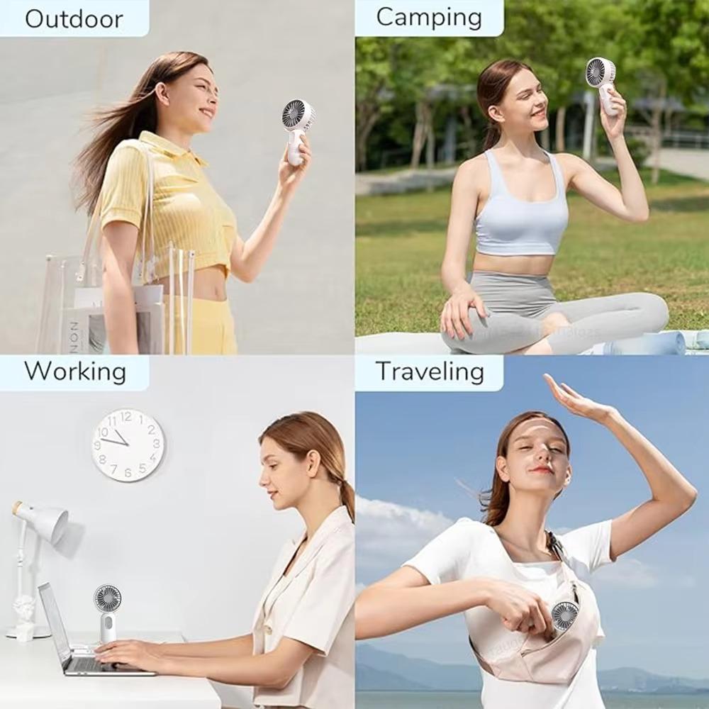 Low Noise Handheld Fan Mini Pocket Fan Household USB Rechargeable Fan Camping