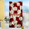 Rose Customize Text Beach Towel Soft Durable Quick-Dry Portable for SwimmingBeachCamping Travel Beach AccessoriesGym