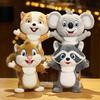 Plush Doll Cartoon Deep Forest Animals Three-dimensional Realistic Comfortable Touch Child Birthday Gift Soft Cute Squirrel Raccoon Koala Stuffed