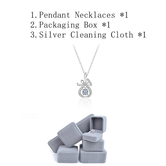 Настоящее ожерелье из муассанита 0,5 карата, роскошное ожерелье из стерлингового серебра 925 пробы, ожерелья с подвеской в ​​виде счастливой сумки для женщин, сверкающие свадебные украшения для невесты