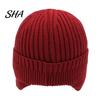 Soft Washable Knit Winter Hat Knitted with Ear Flaps for Men, Fleece Lined Hat, Stretchy Warm Cap Men Thermal Cap, Cold Weather Outdoor Running