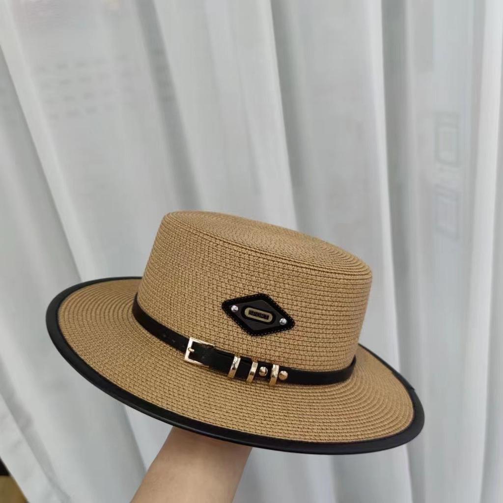 Summer Woman's Random Width Casual Sunshore Hat Woman's Sand Hat Summer Tabir Sun Block UV Protection Panama Snow Hat