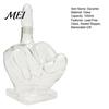 Party Drinkware Essentials Middle Finger Whiskey Decanter, 1000ml Glass Fist Dispenser with Stopper, Father's Day Present Unique Hand Shape