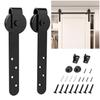 1 Set Top Mounted Hanging Rail Hanger Track 111111For Cabinet Doors Rail Set Smooth Silent Mini Sliding Barn Door Hardware Kits